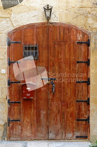 Image of Old door of a house in Valletta, Malta