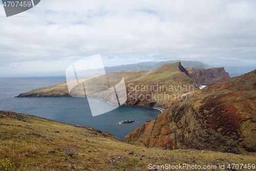 Image of Ponta de Sao Lourenco, the easternmost part of Madeira Island, on cloudy day