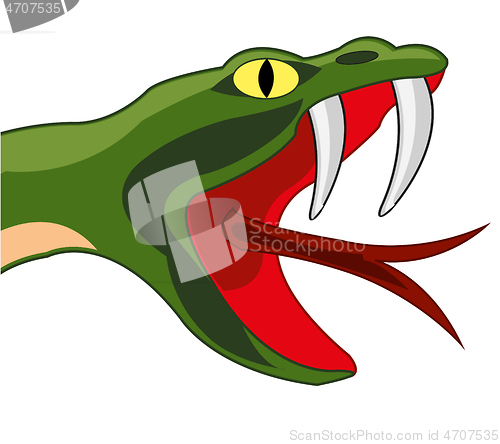 Image of Vector illustration of the cartoon of the head grovelling snake