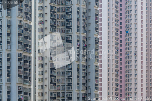Image of Facade of building in hong Kong city