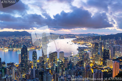 Image of Hong Kong city at morning