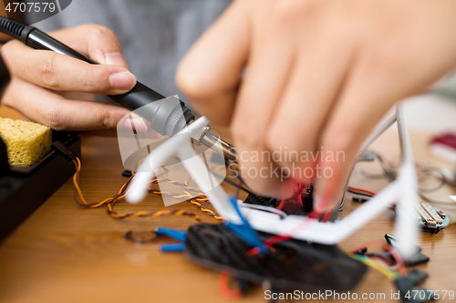 Image of Flying Drone building 