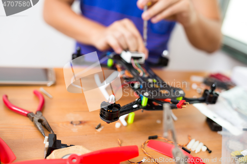 Image of Building of flying drone