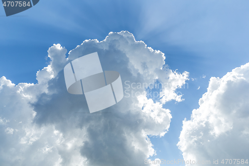 Image of Blue sky with clouds