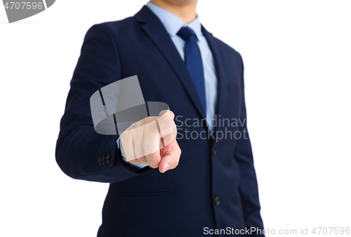 Image of Businessman finger pointing front