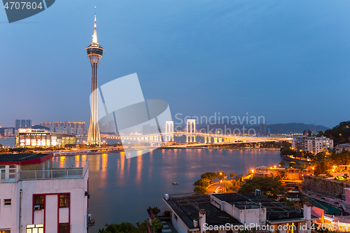 Image of Macao urban city at night