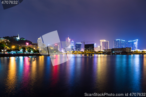 Image of Macau city at night 