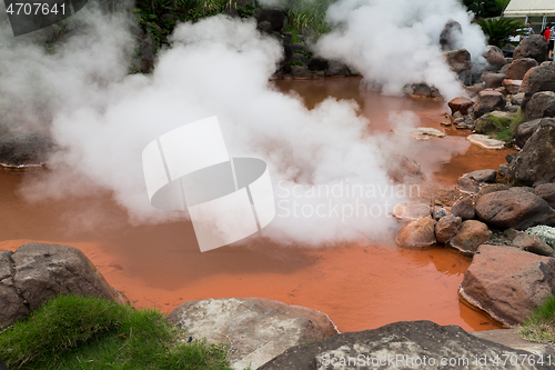 Image of Blood pond hell in Beppu city