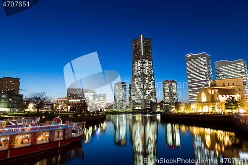 Image of Yokohama city at night