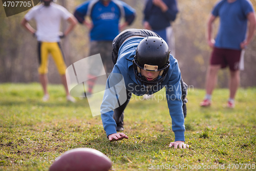 Image of american football player in action