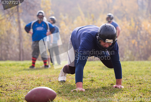 Image of american football player in action