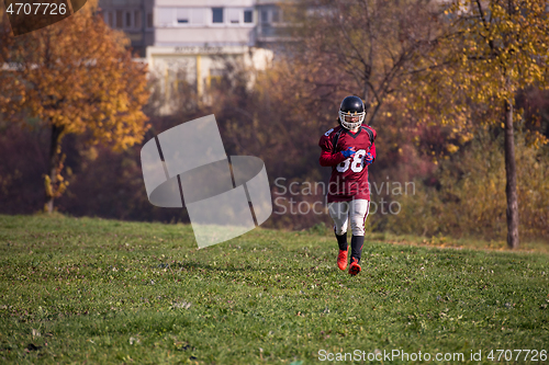 Image of american football player in action