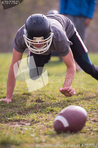 Image of american football player in action