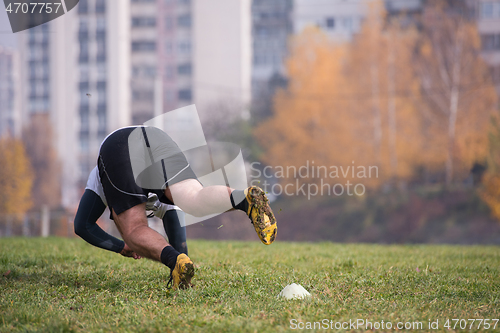 Image of american football player in action