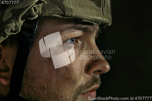 Image of Portrait of young male soldier