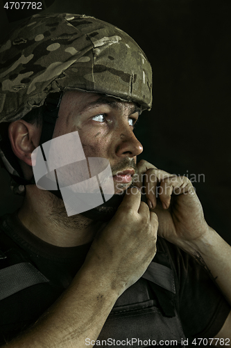 Image of Portrait of young male soldier