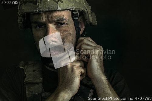 Image of Portrait of young male soldier