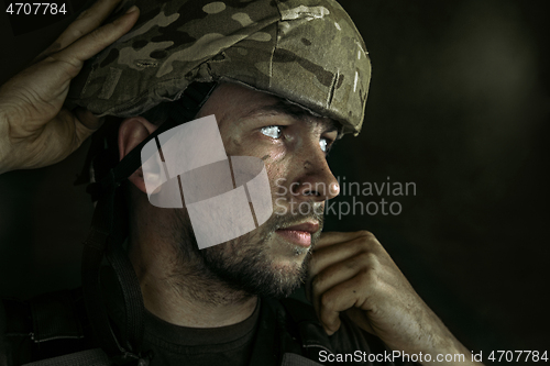 Image of Portrait of young male soldier