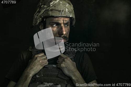 Image of Portrait of young male soldier