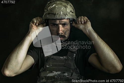 Image of Portrait of young male soldier