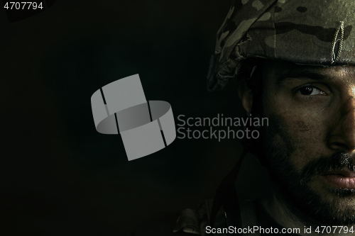 Image of Portrait of young male soldier