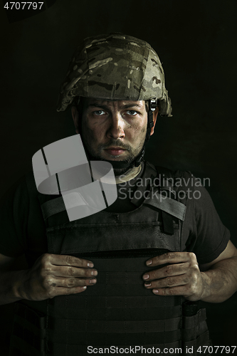 Image of Portrait of young male soldier