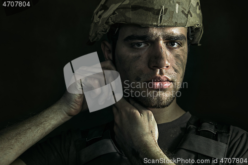 Image of Portrait of young male soldier