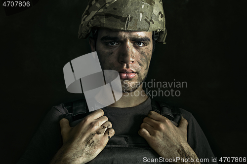 Image of Portrait of young male soldier