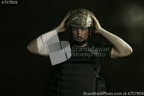 Image of Portrait of young male soldier