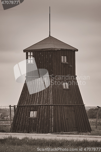 Image of Guard tower in the former concentration camp Majdanek