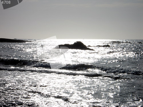 Image of Silver wide sea. Paphos. Cyprus