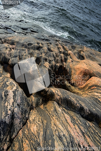 Image of rocks on the shores of the baltic sea 