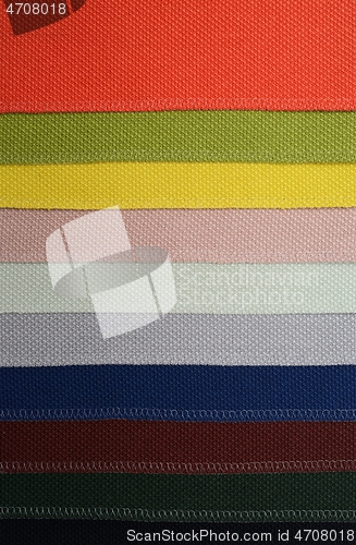 Image of samples of textiles of different colors