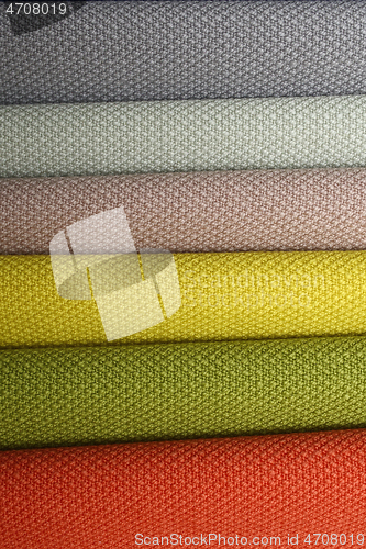 Image of samples of textiles of different colors