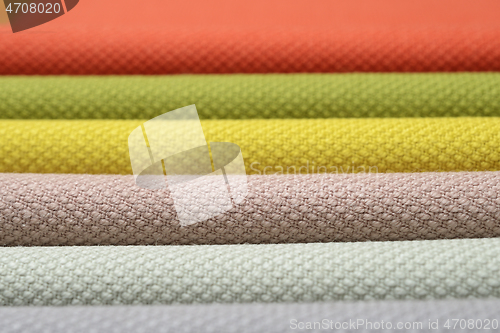 Image of samples of textiles of different colors
