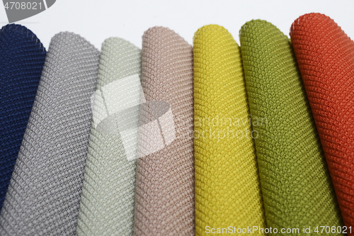 Image of samples of textiles of different colors