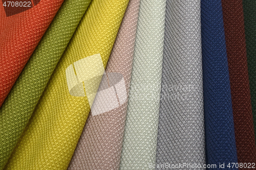 Image of samples of textiles of different colors