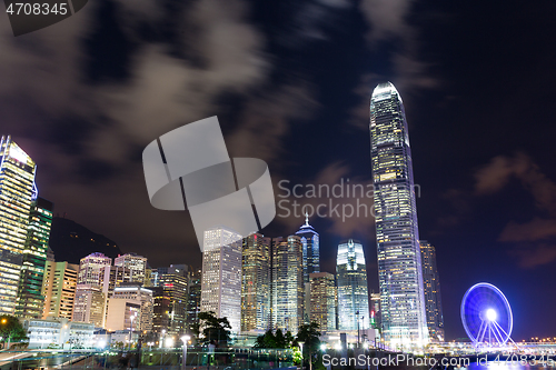 Image of Hong Kong city at night