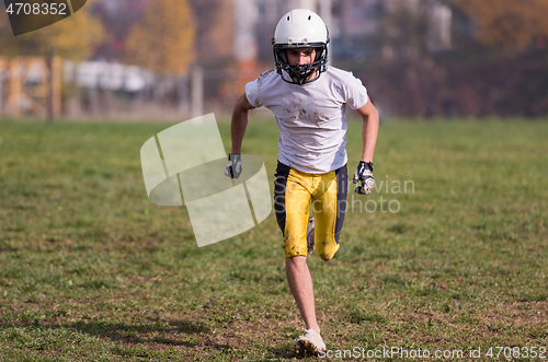 Image of american football player in action