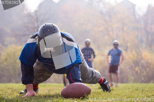 Image of american football player in action