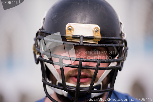 Image of portrait of A young American football player