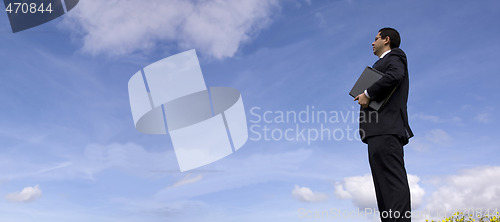 Image of Businessman with a laptop