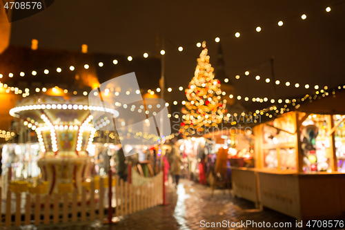 Image of christmas market at tallinn old town hall square