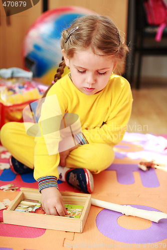 Image of Cute child playing 