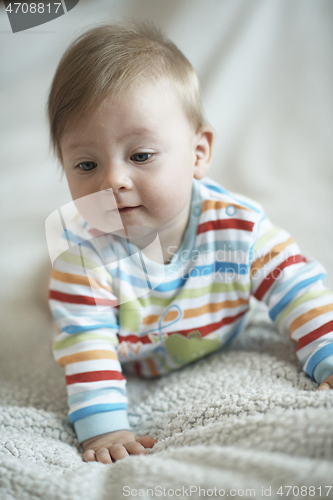 Image of cute little newborn baby smilling