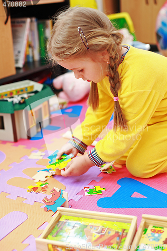 Image of Cute child playing 