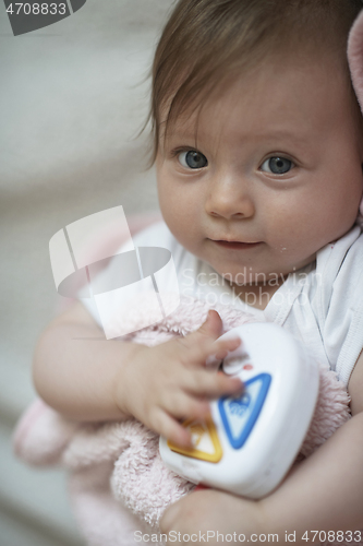 Image of cute little newborn baby smilling