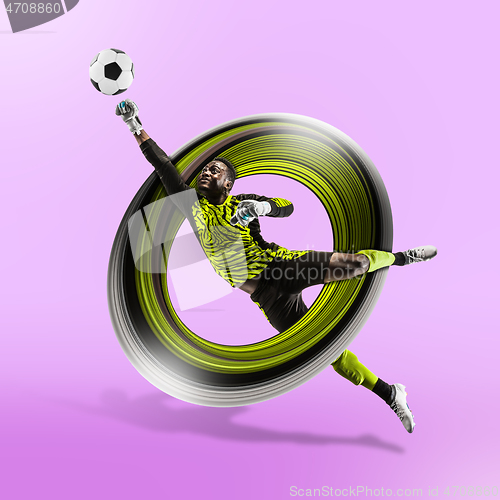 Image of Professional african football soccer player