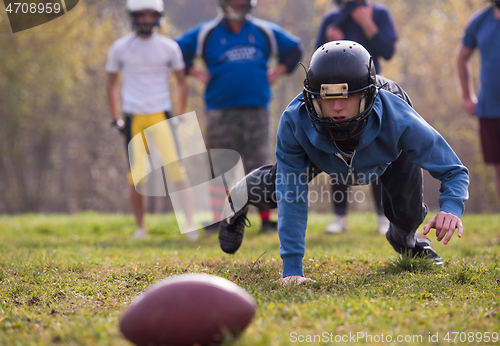 Image of american football player in action