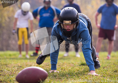 Image of american football player in action